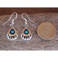 thumbnail image 2 of K-KED Trendy Vintage Turquoise 925 Silver Ear Hook Stud Dangle Drop Earrings For Women-JWA0104# Bear Paw, 2 of 6
