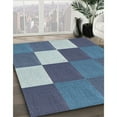 thumbnail image 3 of Ahgly Company Machine Washable Indoor Rectangle Transitional Blue Jay Blue Area Rugs, 8' x 12', 3 of 7