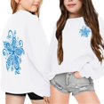 thumbnail image 2 of LUOGENLI Hoodies Sweatshirt Hoodies for Girls 10-12 Years Old Girls' Fashion Casual Printed Long Sleeved Hoodie Top Girls Hoodies Size 5T Sweatshirts for Girls 12-14 White 5-6 Years, 2 of 7
