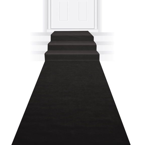 Black Carpet Runner, 24" x 15', (1/Pkg)