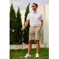 thumbnail image 5 of COOFANDY Mens Hybrid Casual Golf Shorts 9" Stretch Lightweight Quick Dry Summer Hiking Travel Shorts with Zipper Pockets, 5 of 6