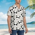 thumbnail image 5 of Goofa Cute Panda Hawaiian Shirt for Men, Unisex Summer Beach Casual Short Sleeve Button Down Shirts,Aloha Tropical Floral print shirt-Large, 5 of 9