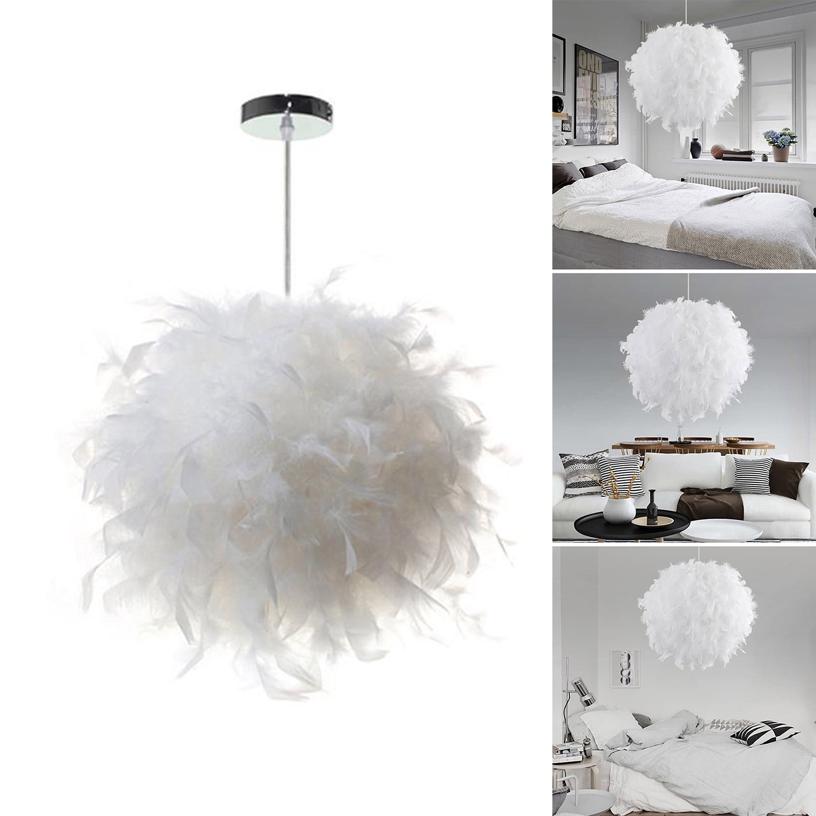 E27 Small Lamp Shades Lamp Covers Lighting Accessories Featherings Texture Suitable for Ceiling Lamp and Sconce Lighting