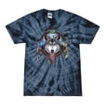 thumbnail image 1 of Wild Bobby, Celtic Wolf, Animal Lover, Tie-Dye Tees, Spiral Navy, Small, 1 of 3