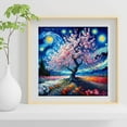 thumbnail image 2 of DIY 5D Diamond Painting Kit (For Adults) Diamond Painting "Cherry Blossom Tree" - Full Diamond Crystal Rhinestone Embroidery Craft Kit, Can Be Used as Gift, Wall Decoration, 2 of 8