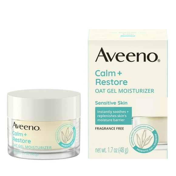 Hidratante Facial Aveeno Calm + Restore Gel Avena Pieles Sensibles Hipoalergénico Sin Fragancia Ni P