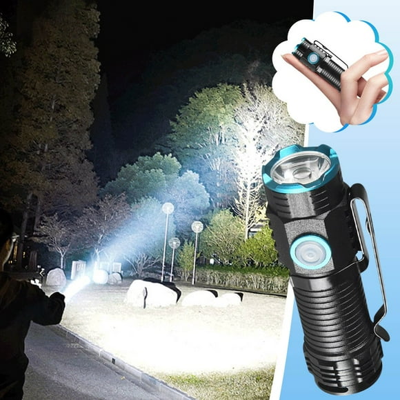 LNGOOR Flashlights Mini Flashlight 1000 Lumens Rechargeable Compact LED Flashlight With Clip Lightweight Pocket Sized EDCFlashlight For Camping Hiking Torch For Outdoor on Clearance