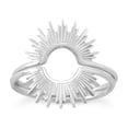 thumbnail image 2 of .925 Sterling Silver "Shine On!" Shiny Silver Sunburst Women's Band Ring, 2 of 2