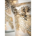 thumbnail image 2 of Sullivans Pinecone Glass Pillar Candle Holder Set of 2, 6"H & 7.75"H Gold, 2 of 4