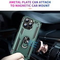 thumbnail image 4 of For iPhone 15 Pro Max Case ,Heavy Duty Shockproof Body Phone Cover Built in Metal Rotated Magnetic Ring Holder Kickstand,Dustproof,Anti-Scratch,Dual Layer Military-Grade Drop protection,Darkgreen, 4 of 7