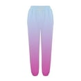 thumbnail image 3 of Girls Jeans Jogging Bottoms Sweatpants Batik Colour Gradient Training Trousers Drawstring Pantalons Fille Dark Purple 11 Years-12 Years, 3 of 5
