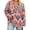 Pink, variant on CHGBMOK Women's Plus Size Floral Print Pullover Long Sleeve V Neck Tops Casual Loose Fit T Shirts