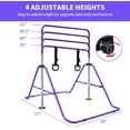 thumbnail image 5 of Expandable Gymnastics Bar for Kids - Height Adjustable Junior Training Bar for Home, Folding Gymnastic Horizontal Bars Equipment Purple, 5 of 8