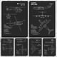thumbnail image 2 of Dark Aircraft Aviation Blueprints, dibujo estético, imágenes, sala de estar, arte de pared, decoración del hogar, pintura en lienzo, impresión, carteles, regalo, 2 of 4