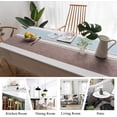 thumbnail image 4 of Cotton Linen Rectangle Tablecloth Table Cloth Heavy Weight Cotton Linen Dust-Proof Table Cover for Party Table Cover Kitchen Dinning(Blue,110*110cm), 4 of 6