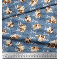 thumbnail image 3 of Soimoi Rayon Fabric Love Text & Puppies Dog Decor Fabric Printed Yard 42 Inch Wide, 3 of 3