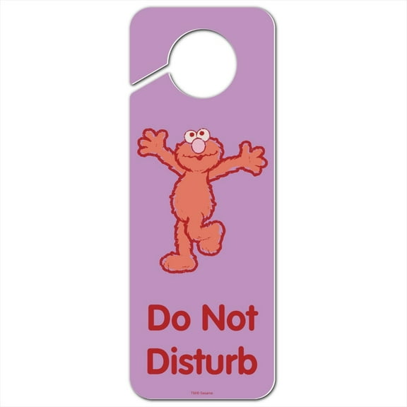 Sesame Street Elmo Distressed Plastic Door Knob Hanger Sign