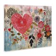 thumbnail image 4 of Stupell Industries Playful Heart & Flowers Abstract Painting Wrapped Canvas Art Print Wall Art, 40 x 30, 4 of 8