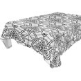thumbnail image 1 of EREHome Black And White Patterns Tablecloth 52x70 inches, 1 of 4