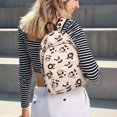 thumbnail image 5 of Disketp Panda Ice Creams Donuts print Canvas Backpack Lightweight Travel Daypack Student Rucksack Laptop Backpack-Small, 5 of 5