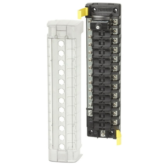 Blue Sea Systems 5054 ST CLB 12-Position Circuit Breaker Block with Negative Bus