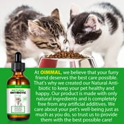 Oimmal Natural Antibiotics for Cats Liquid, Help with Anti Inflammatory & Bacterial &Viral & Fungal, Dietary Supplement for Cat - 2 fl oz(60 ml) - Chicken Flavor