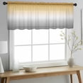 thumbnail image 2 of Color Gradient Pattern Valance Curtains for Kitchen/Living Room/Bathroom/Bedroom Window, Rod Pocket Small Topper Half Short Window Curtains Voile Sheer Scarf, 60"x18", 2 of 8