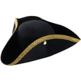 thumbnail image 2 of Sombreros de fiesta divertidos con forma de tricornio colonial para adulto, 2 of 7