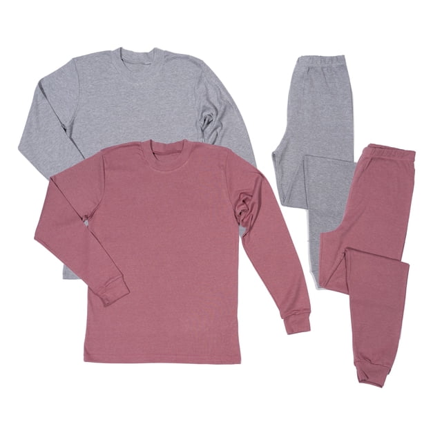 BELIME Set de 2 Pijamas Hombre Adulto, Manga Larga, Cuello Redondo, 2 Piezas por Conjunto