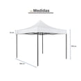 thumbnail image 4 of Toldo Plegable Impermeable GAMMA WOOD Tipo Carpa Padua Blanco 3x3, 4 of 6