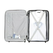 Protege Vacationer 20-inch Carry-on Expandable Hardside Luggage With 360-Spinner Wheels and Divider Pockets, Silver