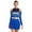 Royal Blue, variant on TiaoBug Women's School Musical Party Dress Halloween Cheerleading Costume Fancy Dress Cosplay Uniform Dresses Royal Blue M