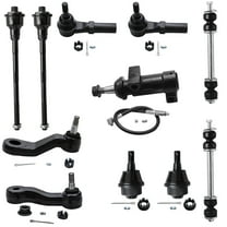 Detroit Axle - Front 11pc Suspension Kit for Chevy Silverado Sierra Avalanche Suburban GMC Yukon XL 2500 3500 HD Hummer H2, Ball Joints Tie Rods Sway Bars Pitman Idler Arm Bracket Pivot Replacement