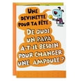 thumbnail image 1 of Carte de fête comique pour papa – Hallmark (Devinette – Ampoule), 1 of 7