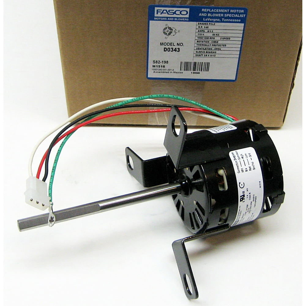 Fasco Fan Motor D0343 for Penn Ventilator 563430 Zephyr Z6S Walmart
