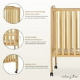 thumbnail image 5 of Dream On Me 2-in-1 Folding Full-Size Crib Natural, 5 of 7