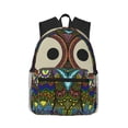 thumbnail image 2 of Goofa Boho Owl Print Casual Backpack for Women Men,Waterproof High School Bookbag,Lightweight Travel Daypack,Classic College Backpack,Laptob Backpack, 2 of 6
