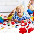 thumbnail image 3 of HEALEEP 30 Pcs Traffic Cone Ornaments Plastic Red Miniature Traffic Sign Toys Learning Transportation Knowledge, 3 of 8