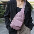 thumbnail image 3 of MKF Collection Kace Vegan Leather Women's Sling Bag, Stylish Fanny Purse Handbag by Mia K - Purple, 3 of 6