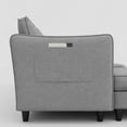 thumbnail image 6 of 141.5" Cloud Couch, Sectional Couches for Living Room, Large 6 Seater U-Shaped Sofa with Movable Ottoman, Fabric Couch with Arm Pockets for Apartment Office, 6 of 10