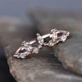 thumbnail image 4 of HeartsAndYou 1ct Engagement Ring for Women Marquise Cut Moissanite Crown Design 18k Rose Gold Over Silver, 4 of 9