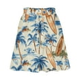 thumbnail image 5 of White Women Beach Casual Skort for Teen Girls Spandex Flower Print Mini Little Loose Fit Hawaiian Tropical 2025 Clothing Trendy L, 5 of 6