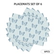 thumbnail image 3 of Placemats Set of 4 / 6, Blue butterfly checkered Placemats for Dining Table Indoor/Outdoors Heat Resistant Washable Placemats 18" x 12", 3 of 8
