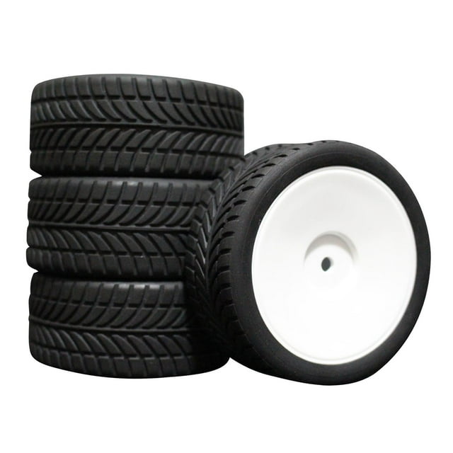 4 Pieces Wheel Tires Spare Parts Replace Part for HPI for HSP 94123 94122 6085