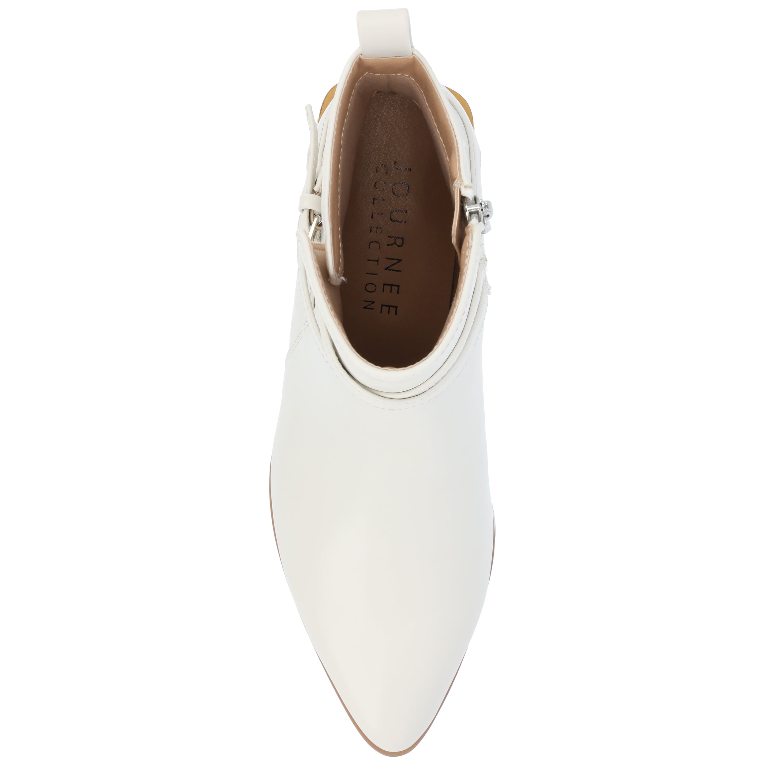 Journee Womens Estelle Stacked Heel Pointed Toe Booties, Widths Available