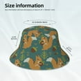 thumbnail image 3 of Kdxio Reflective Bucket Hat - Knitted Woodland Squirrel Print Bucket Hat for Men,Women, 3 of 6
