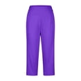 thumbnail image 4 of Glisme Women'S Pants High Waist Straight Leg Sweatpants Relax Fit Slacks Handsome Bottoms Purple 4Xl, 4 of 4
