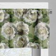 thumbnail image 5 of Ambesonne Floral Valance & Curtain, Art of Innocent White Roses, 55"x45", Olive Green Ivory and Emerald, 5 of 7