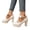 White, variant on Women's Bow Pearl Chunky High Heel Pumps Platform Round Toe Heeled Sandals Ankle Strap Elegant Dress Mary Jane Shoes Beige Size 7