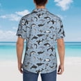 thumbnail image 4 of Yiaed Dolphins Print Hawaiian Shirt for Men Short Sleeve Button Down Shirts Beach Shirts for Men,Large, 4 of 7